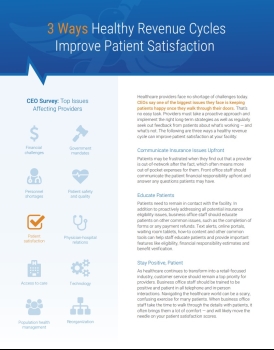 3 Ways Healthy Revenue Cycles Improve Patient Satisfaction